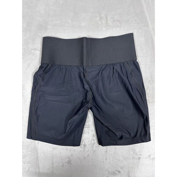 Alexander Wang SAMPLE Black High-Waist Biker Shorts Logo Waistband - Picture 4 of 4